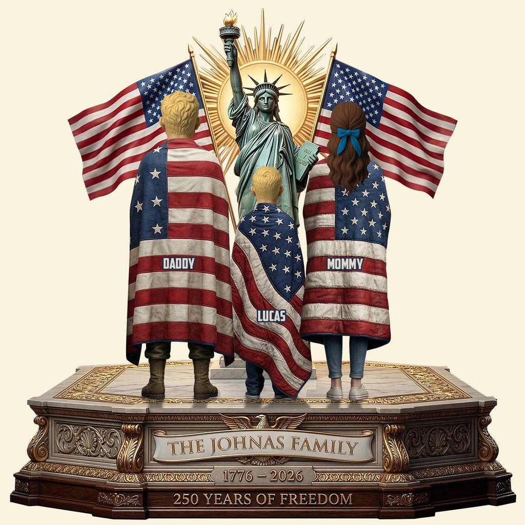 250th Anniversary Patriotic Family Plaque – Personalized Gift For Family 04PATN100326