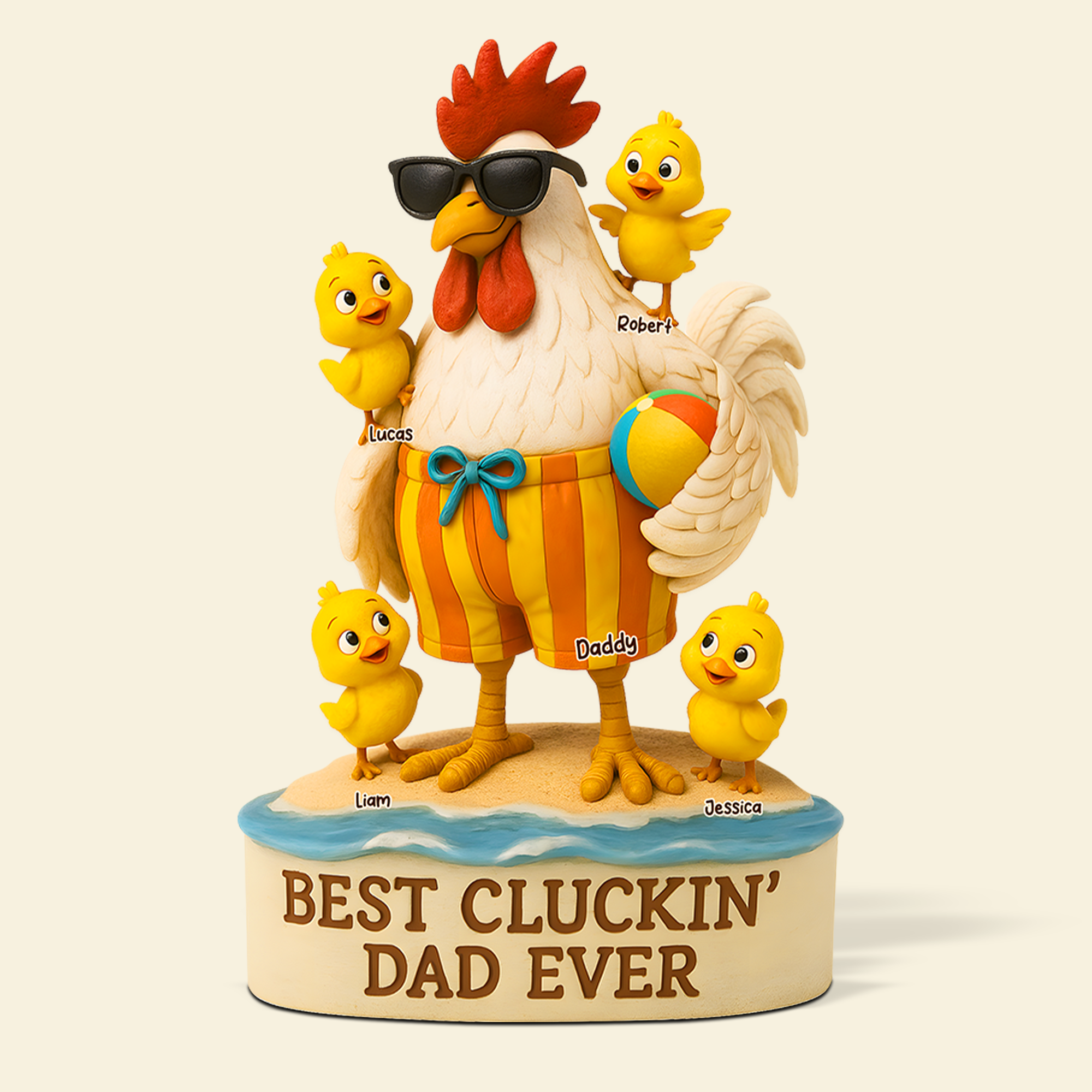 Rooster Dad Plaque - Personalized Gifts For Dad 03qhpu140525