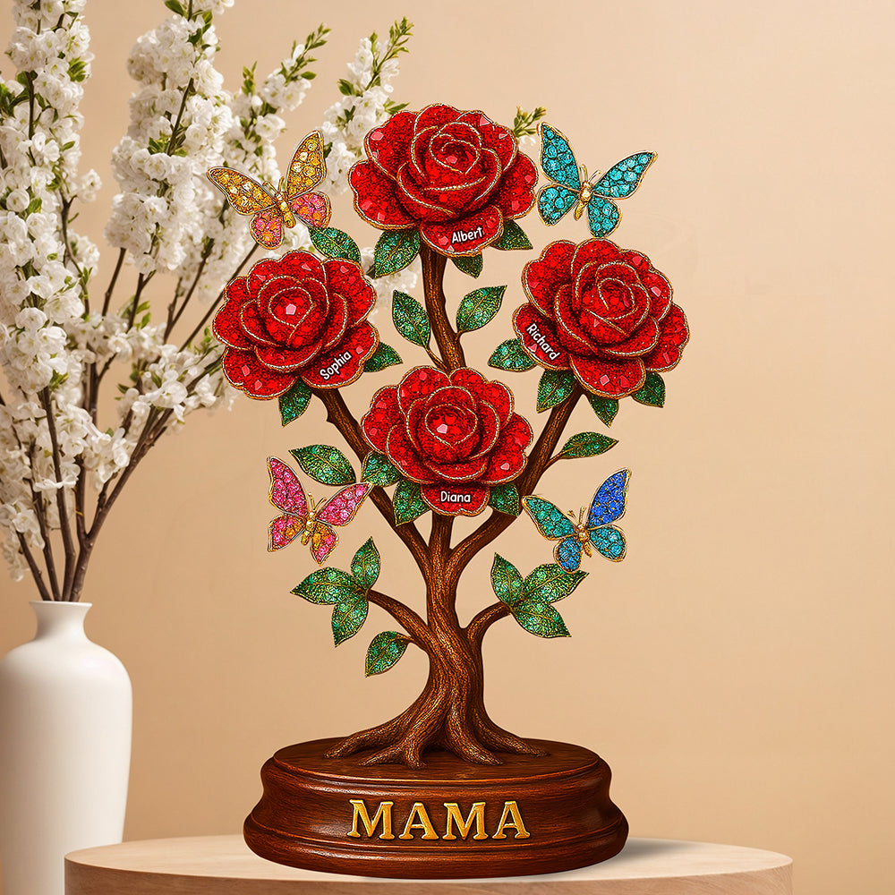 Flower Mom Plaque - Personalized Gifts For Mom 05toqn140425