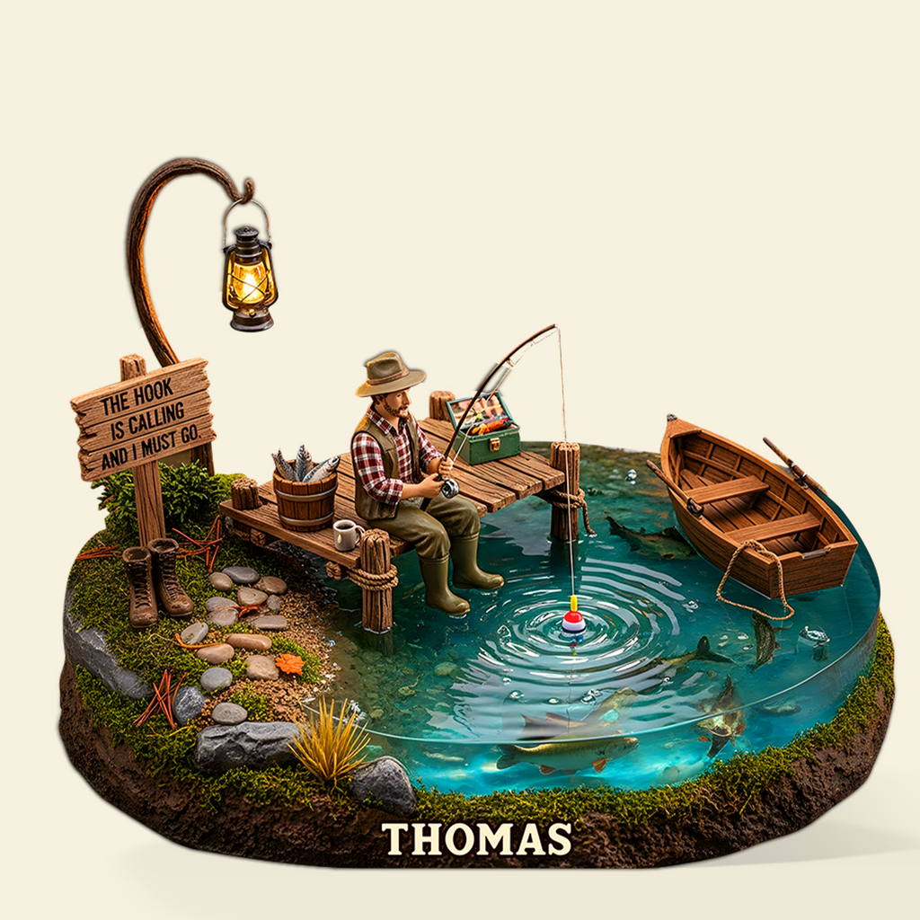 Fishing Man Acrylic Plaque - Personalized Gifts For Fishers 02topu240625