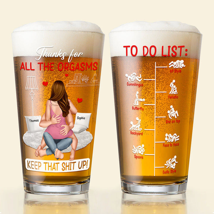 Naughty Couple Beer Glass - Personalized Gifts For Couple 01ohqn120525hh