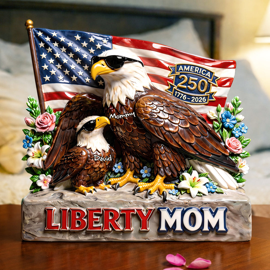 Liberty Eagle Mom Acrylic Plaque - Personalized Gifts For Moms 01tylu020326