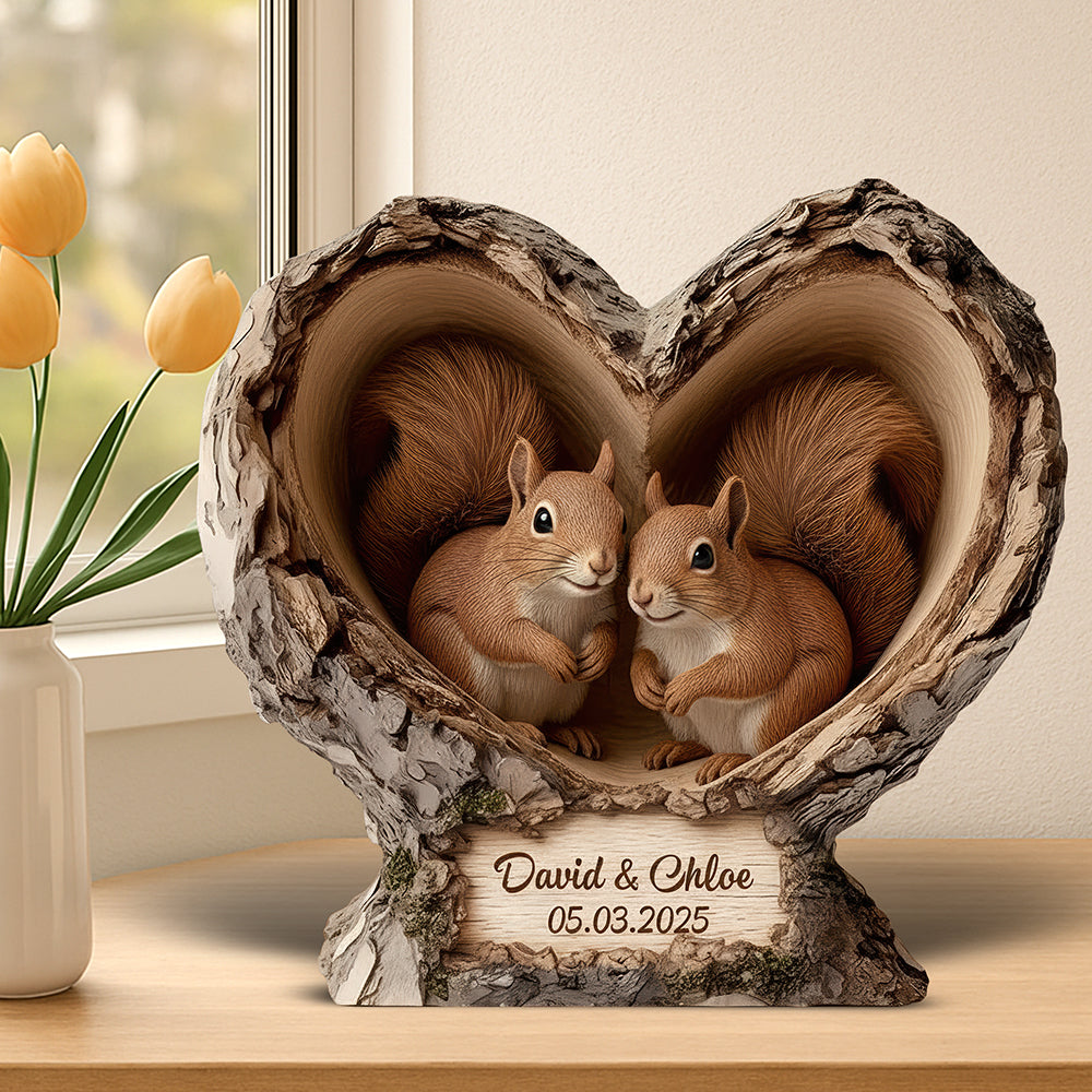 Squirrel Couple Acrylic Plaque – Personalized Gifts for Couple 04hyqn101225