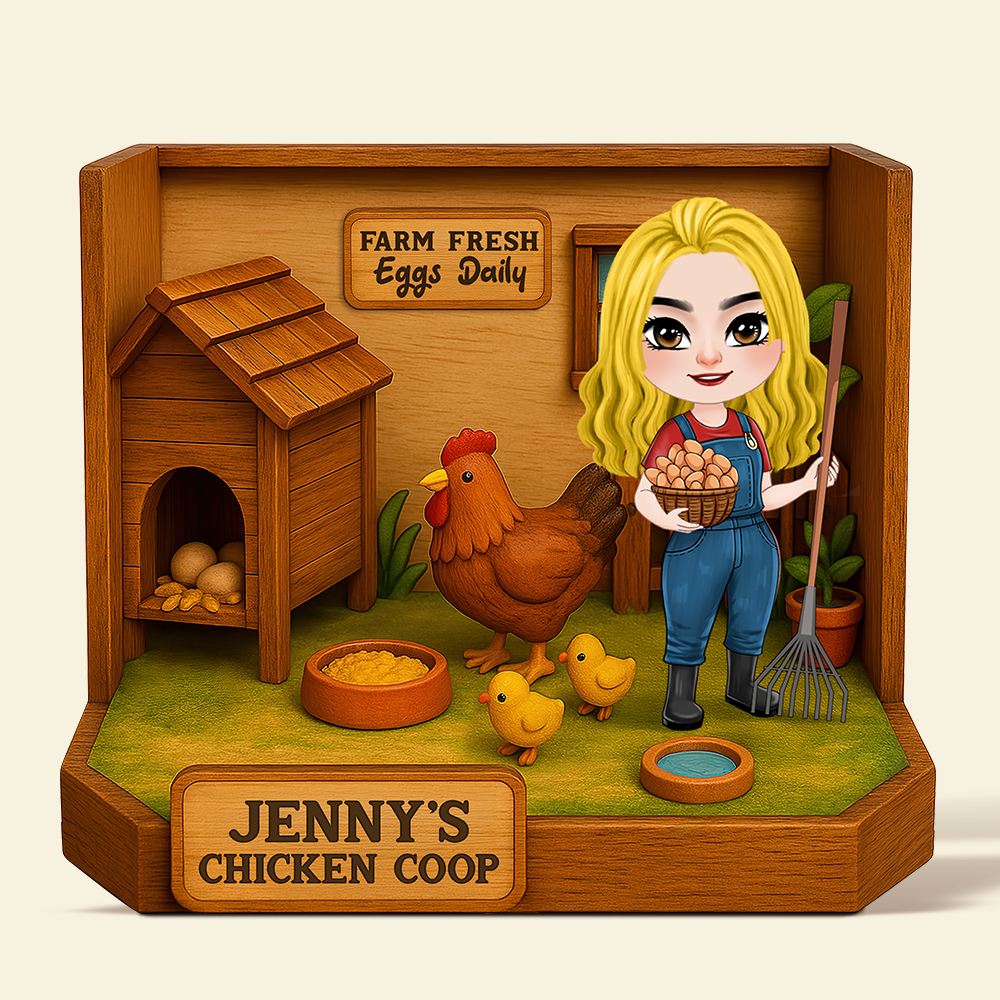 Chicken Coop Plaque - Personalized Gifts For Farmer 03NAPU110425HH