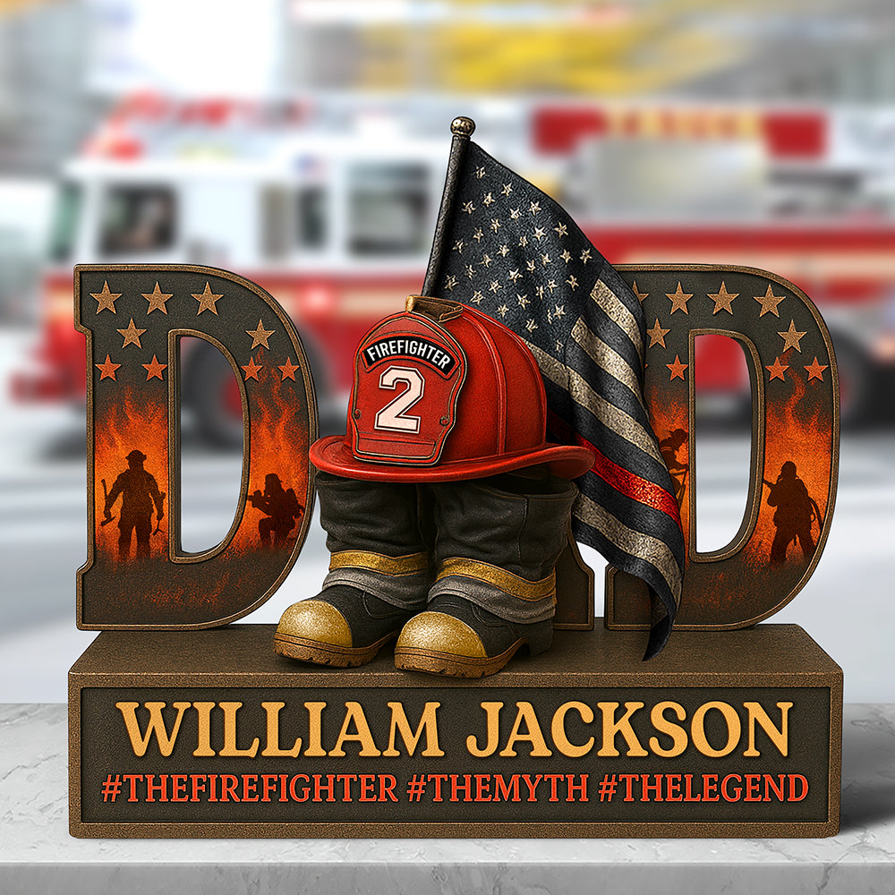 Firefighter Dad Legend Acrylic Plaque - Personalized Gifts For Dad 02qhqn090525