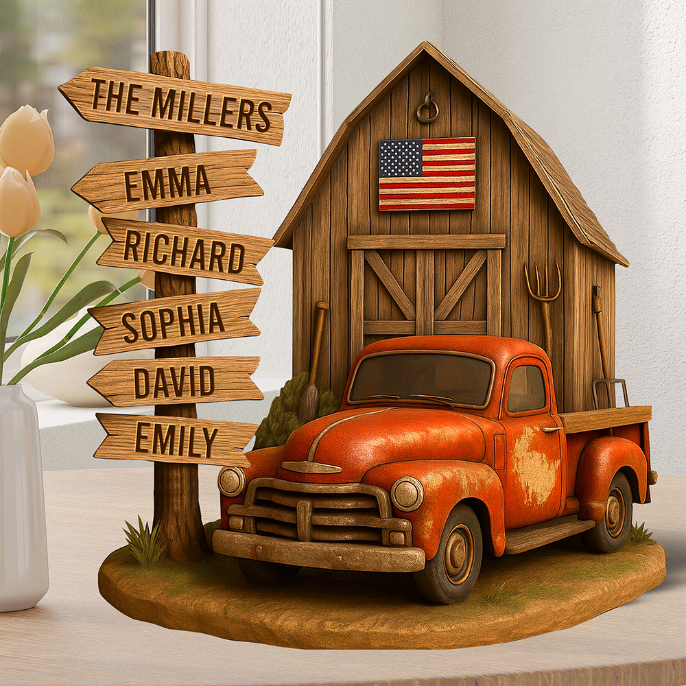 Farm Barn Family Acrylic Plaque - Personalized Gifts For Family 05NAQN220525