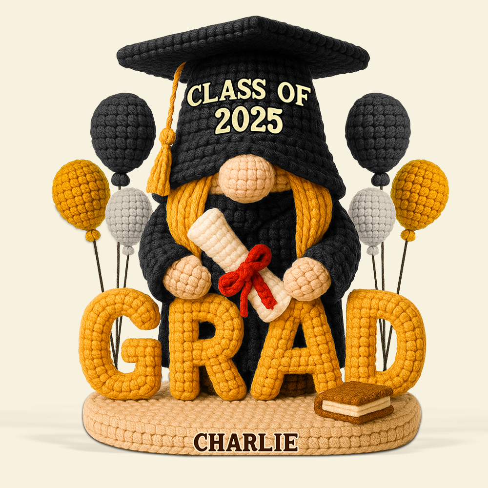 Gnome Graduation Plaque - Personalized Gifts For Graduates 02napu140525