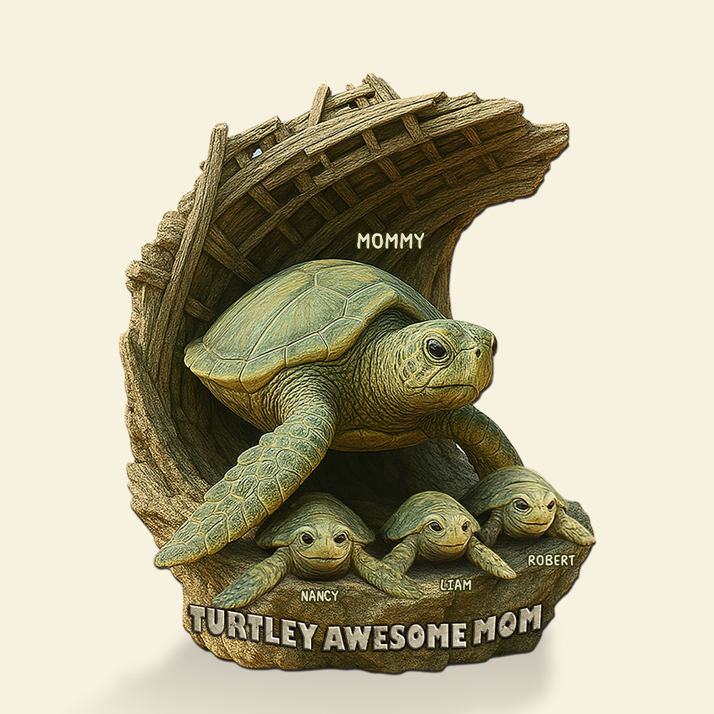 Personalized Gifts For Mom Acrylic Plaque, Turtley Awesome Mother 03tgpu050425