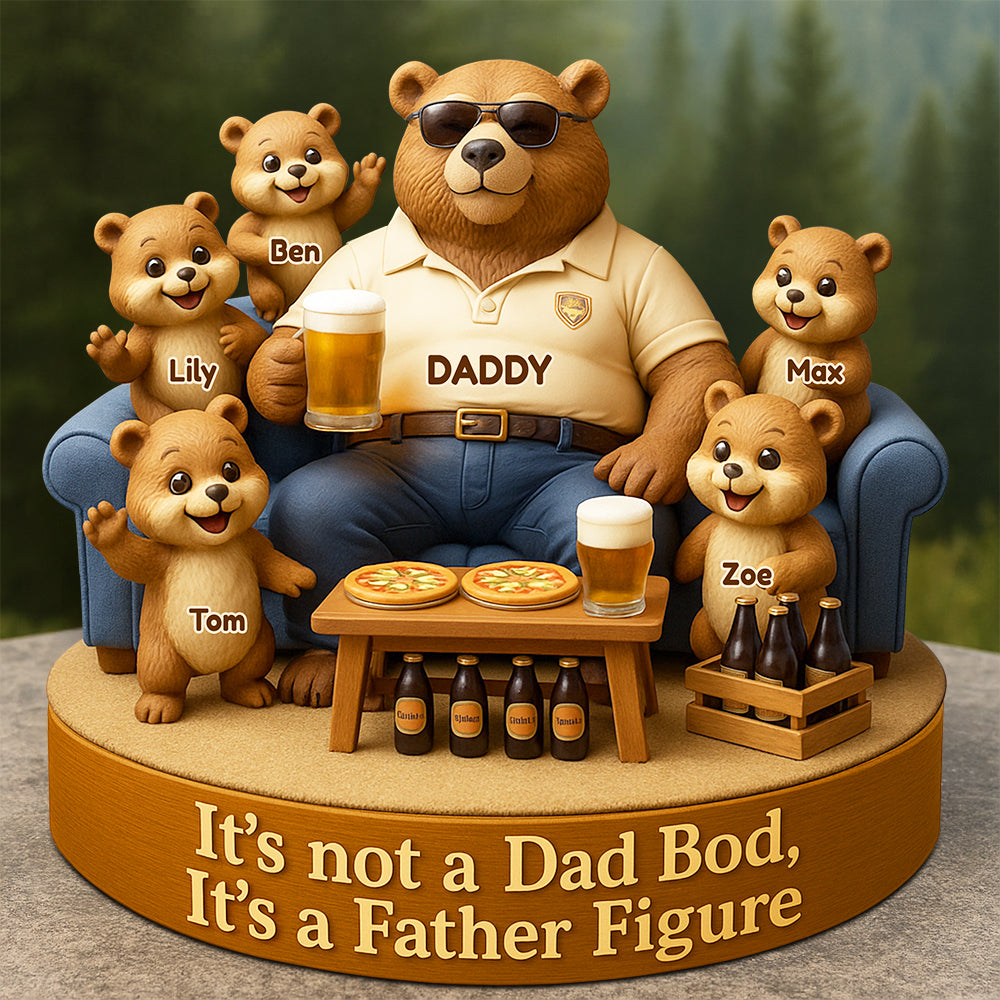 Bear Dad Bod Acrylic Plaque Personalized Gifts For Dad 03TODT010524