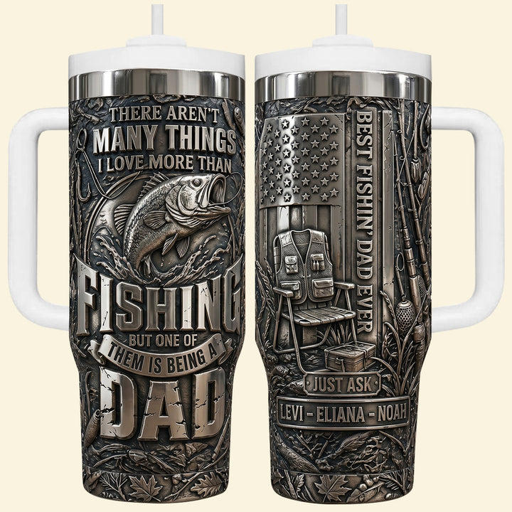 Bold Fishing Dad 40oz Tumbler With Handle, Personalized Gifts For Fishing Dad 05qhtn280426