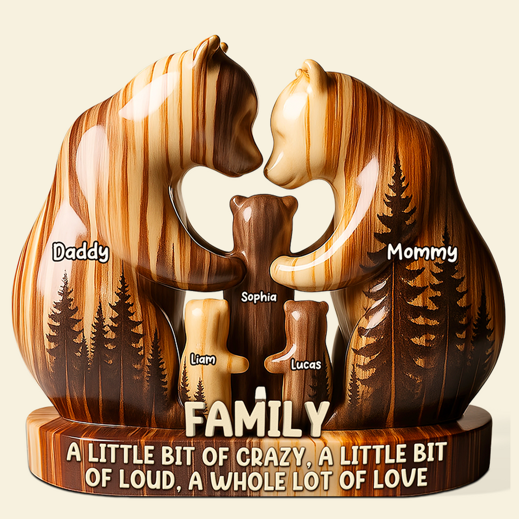 Personalized Gifts For Bear Family Acrylic Plaque 03TGPU180625