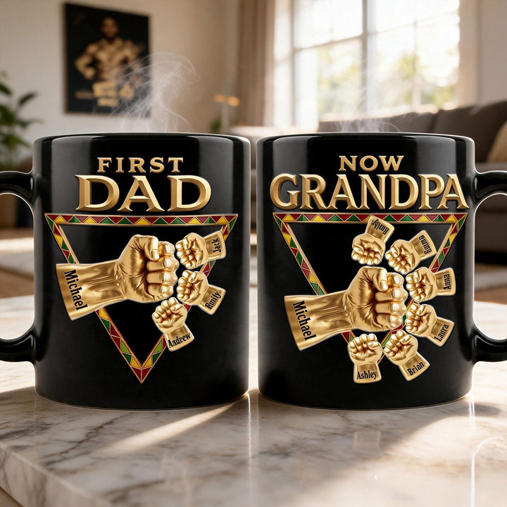 First Dad Now Grandpa Magic Mug - Personalized Gifts For Dads 03huti220526