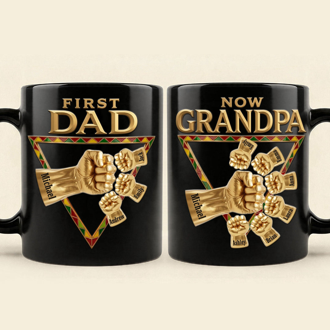 First Dad Now Grandpa Magic Mug - Personalized Gifts For Dads 03huti220526