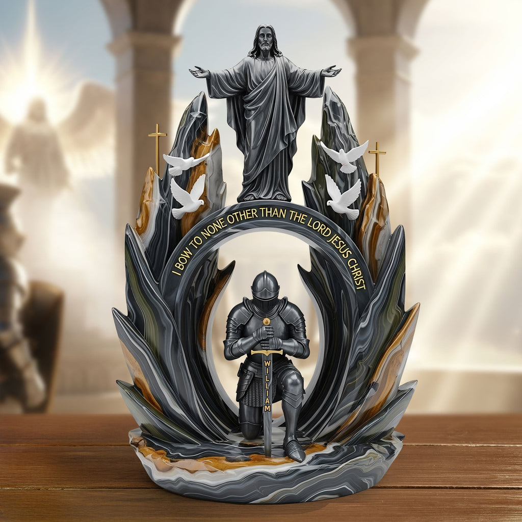 Kneeling Knight Plaque - Personalized Gifts For Jesus Lovers 05tgti070725