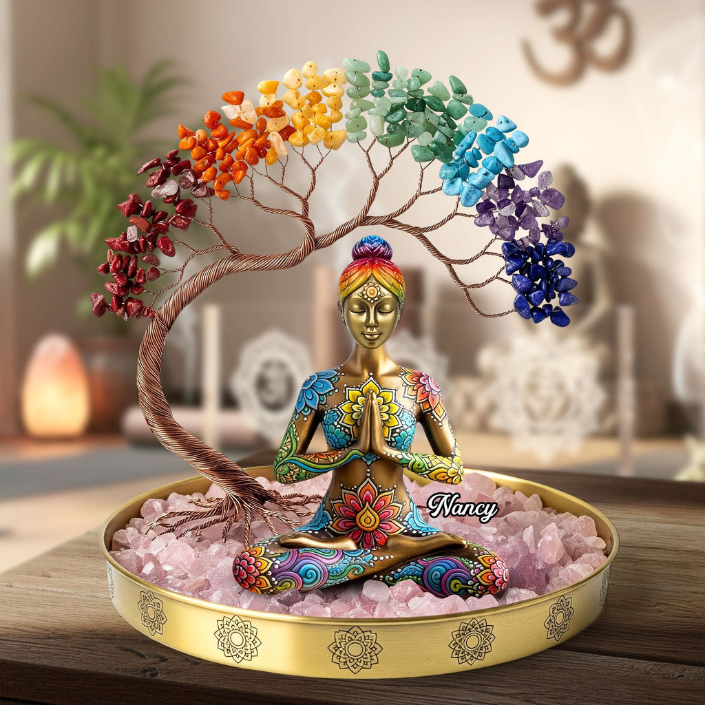 Yoga Girl Plaque - Personalized Gifts For Yoga Lovers 03nati090625