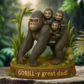 Gorilla Dad Plaque - Personalized Gifts For Dad 01nati120525