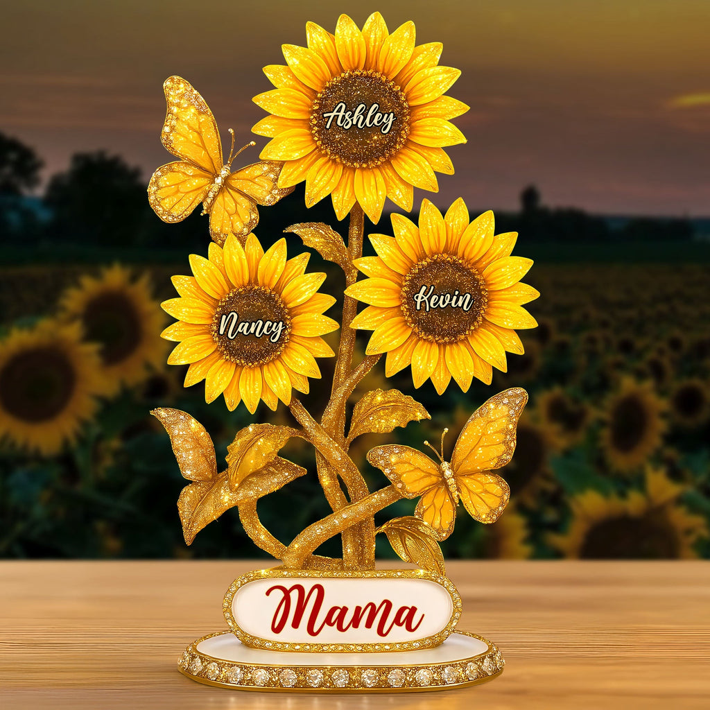 Personalized Gifts For Mom Plaque Sunflower Mama 02xqti140425