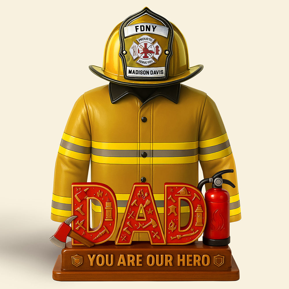 Firefighter Dad Acrylic Plaque - Personalized Gifts For Dad 01OHTI150525