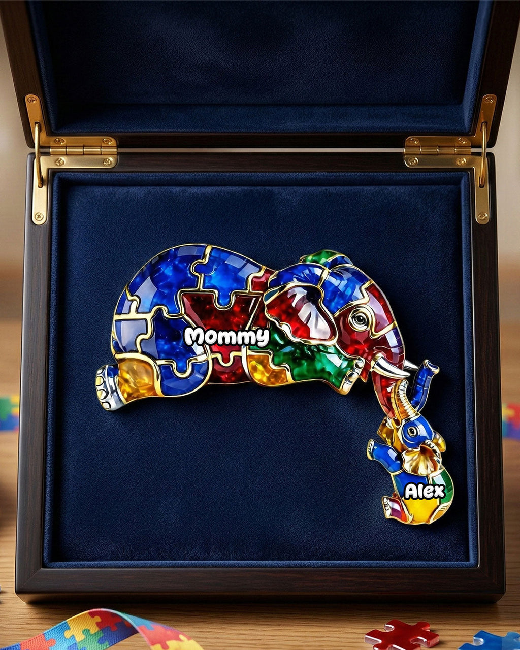 Autism Elephant Mom And Kid Acrylic Plaque - Personalized Gifts For Autism Mom Plaque 04TGTI270226