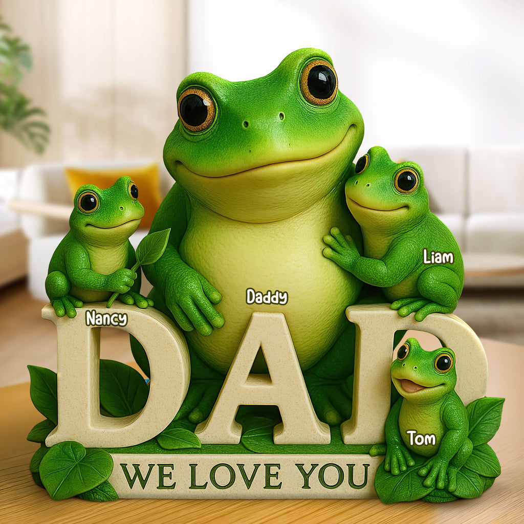 Frog Dad Plaque - Personalized Gifts For Dad 02huti100525