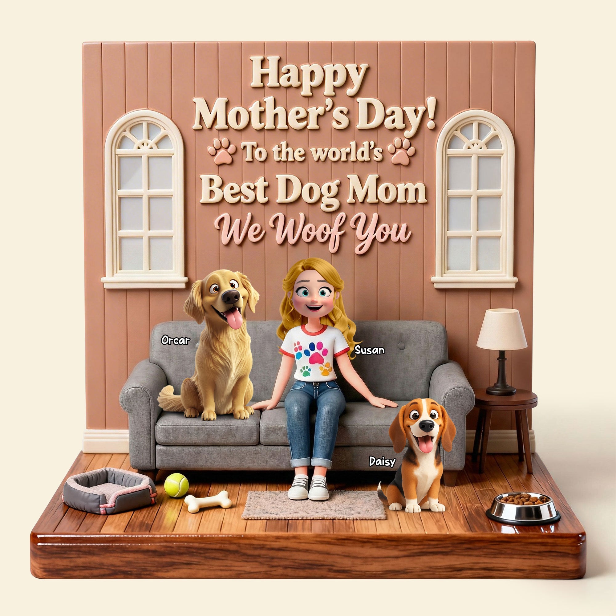 Dog Mom Acrylic Plaque - Personalized Gifts For Dog Lover Plaque 02KITI230226