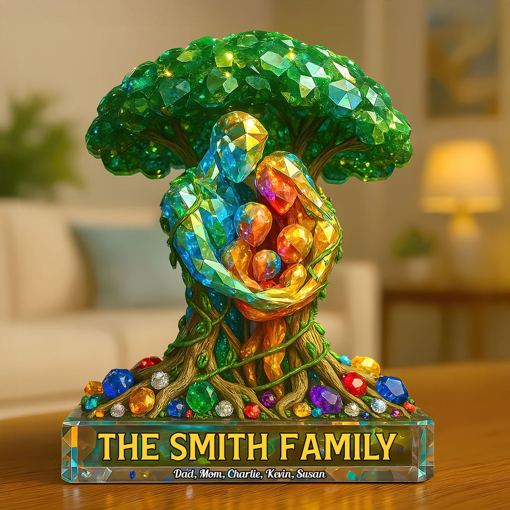 Tree Family Plaque - Personalized Gifts For Family 03huti070525