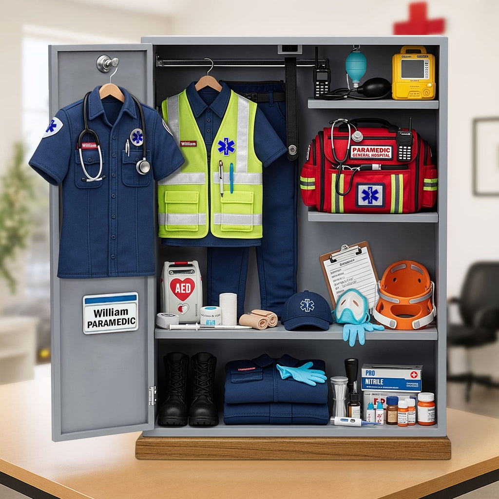 EMS Worker Personal Locker Plaque - Personalized Gifts For Paramedic EMT 01qhti060625