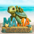 Turtle Mom Plaque - Personalized Gifts For Mother 05TGTI150425