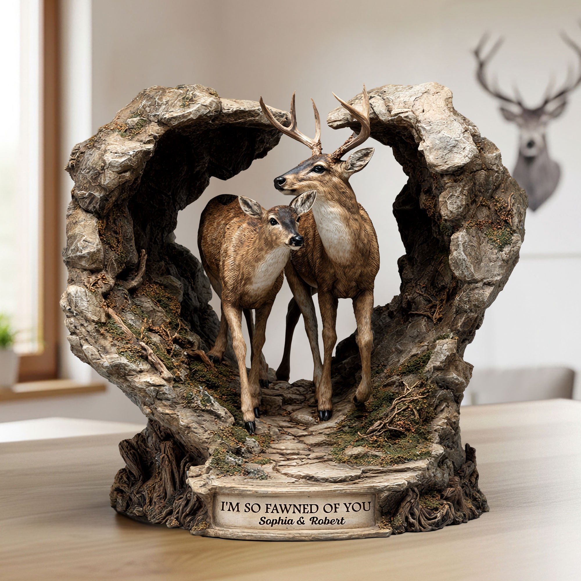 Deer Couple Plaque - Personalized Gifts For Couple 04tgti090625