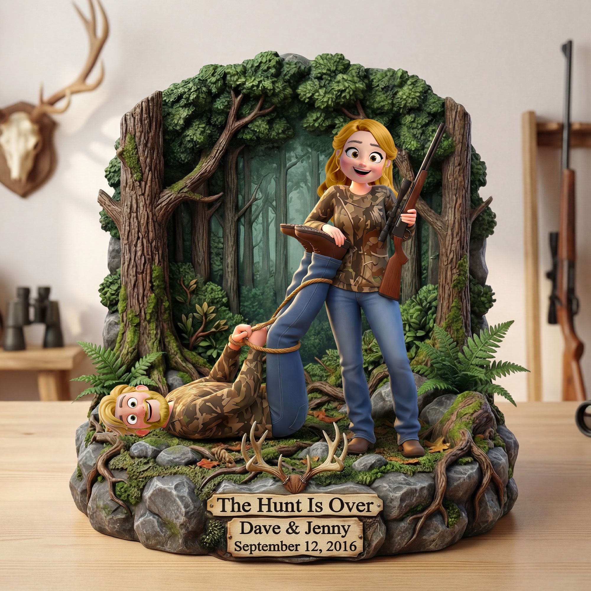 Hunting Couple Acrylic Plaque - Personalized Gifts For Couple Plaque 02HUTI200126HG