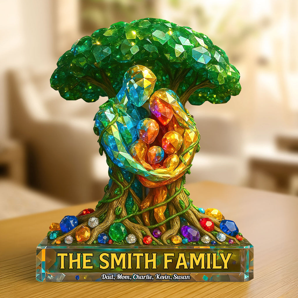Tree Family Plaque - Personalized Gifts For Family 03huti070525