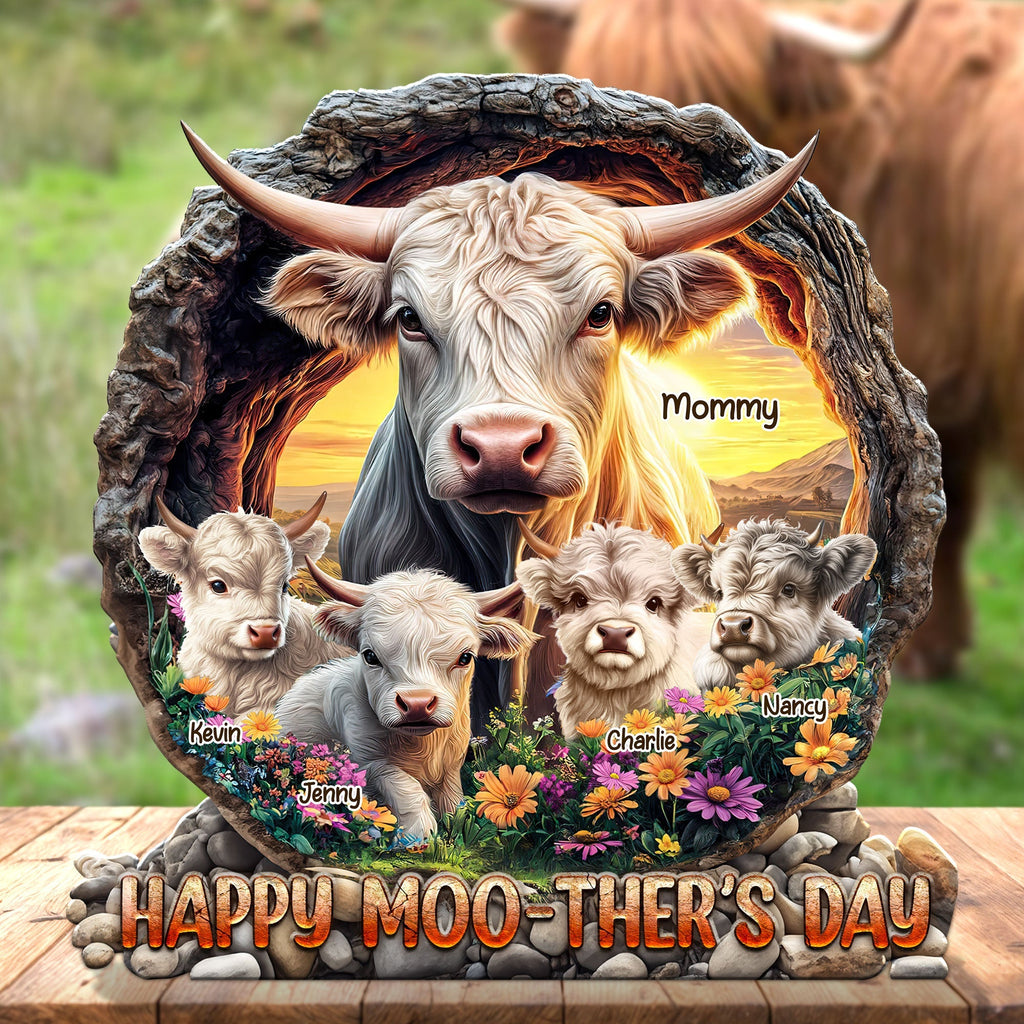Personalized Gifts For Mom Plaque Happy Moo-ther's Day 03huti090425