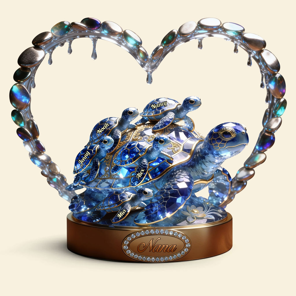 Ocean Turtle Acrylic Plaque - Personalized Gift For Grandma/Mom 05TGTI090226