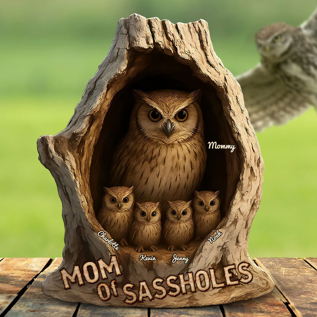 Personalized Gifts For Mom Plaque Mother's Day Owl Mom 04OHTI010425