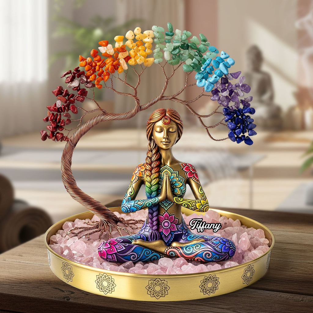Yoga Girl Plaque - Personalized Gifts For Yoga Lovers 03nati090625