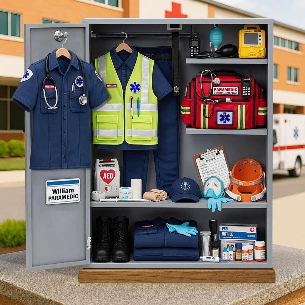 EMS Worker Personal Locker Plaque - Personalized Gifts For Paramedic EMT 01qhti060625