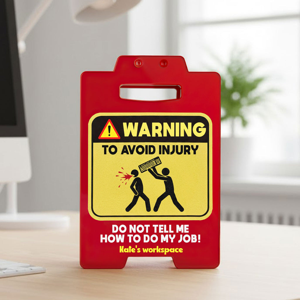 Warning Sign Coworkers Acrylic Plaque - Personalized Gifts For Coworkers Plaque 05HUTI171125