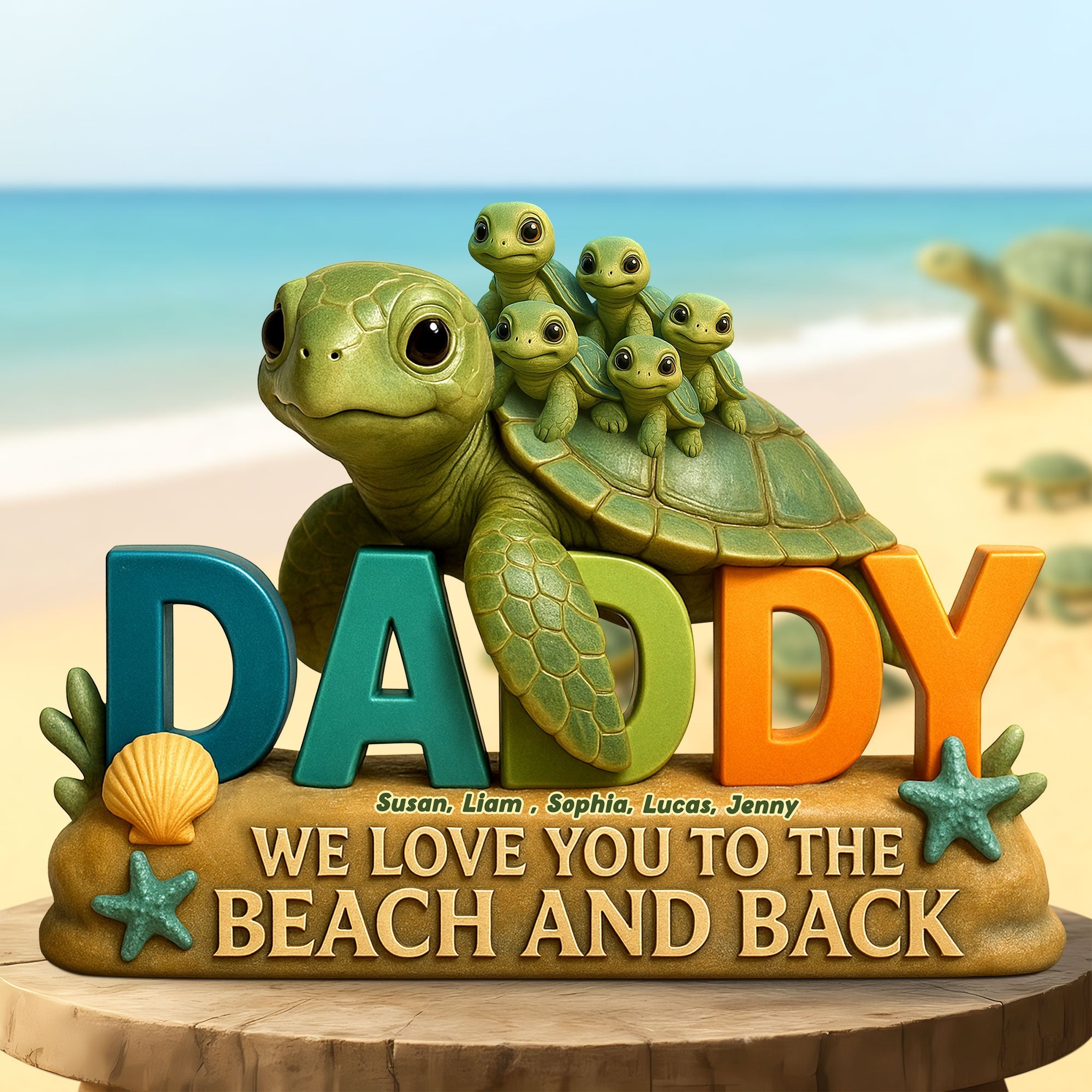 Turtle Dad Acrylic Plaque - Personalized Gifts For Dad 04TGTI030525