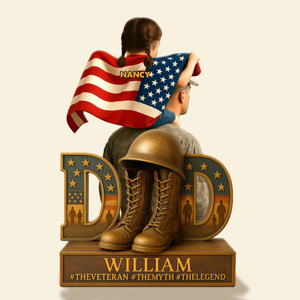 Veteran Dad Plaque - Personalized Gifts For Dad 02ohti090525