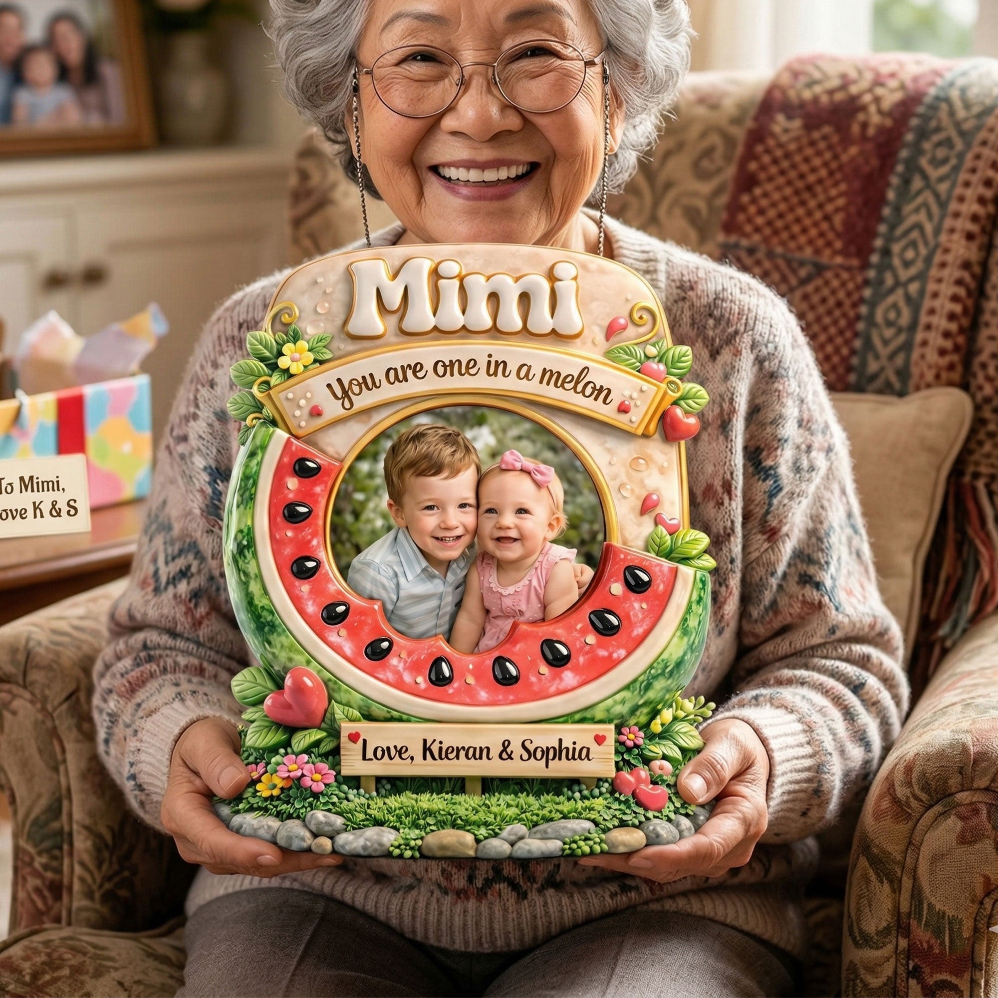 Custom Photo Grandma's Melon Acrylic Plaque - Personalized Gifts For Mom and Grandma 04tyti200326