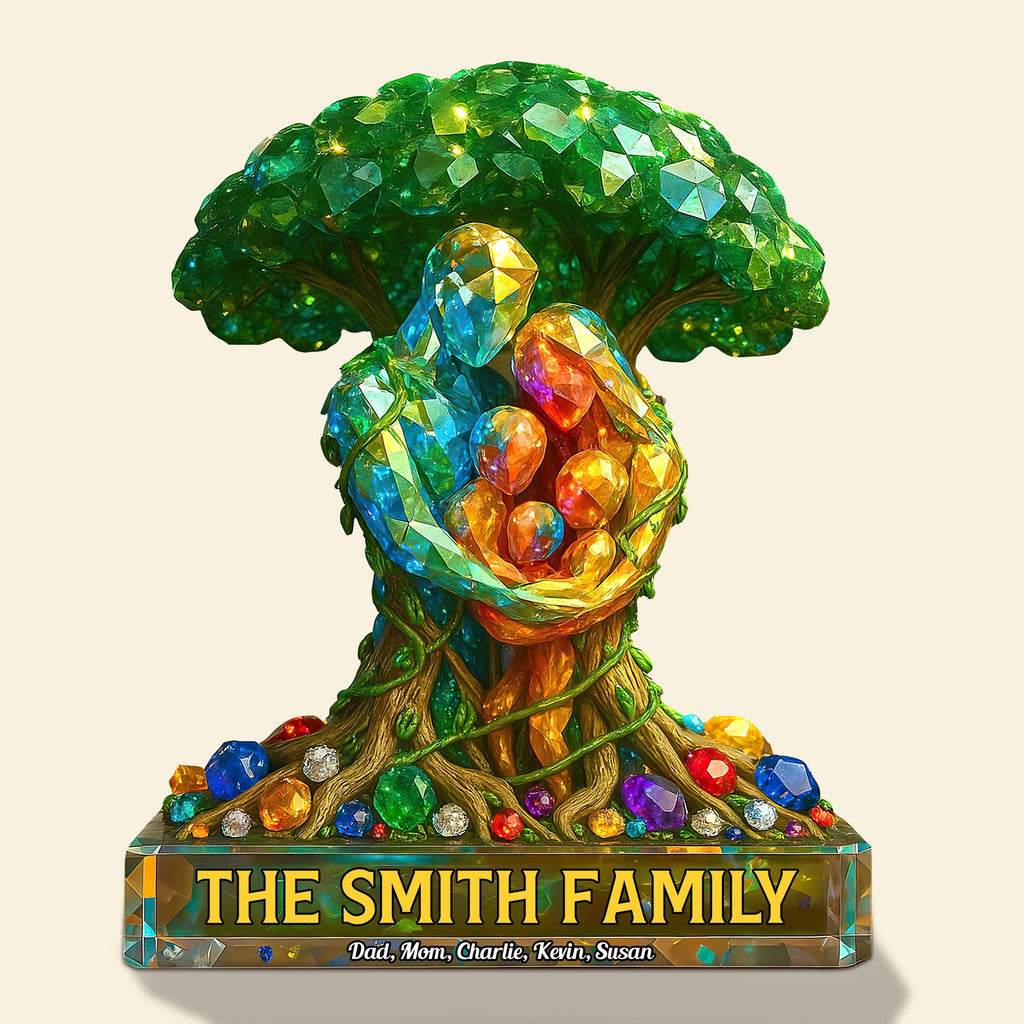 Tree Family Plaque - Personalized Gifts For Family 03huti070525