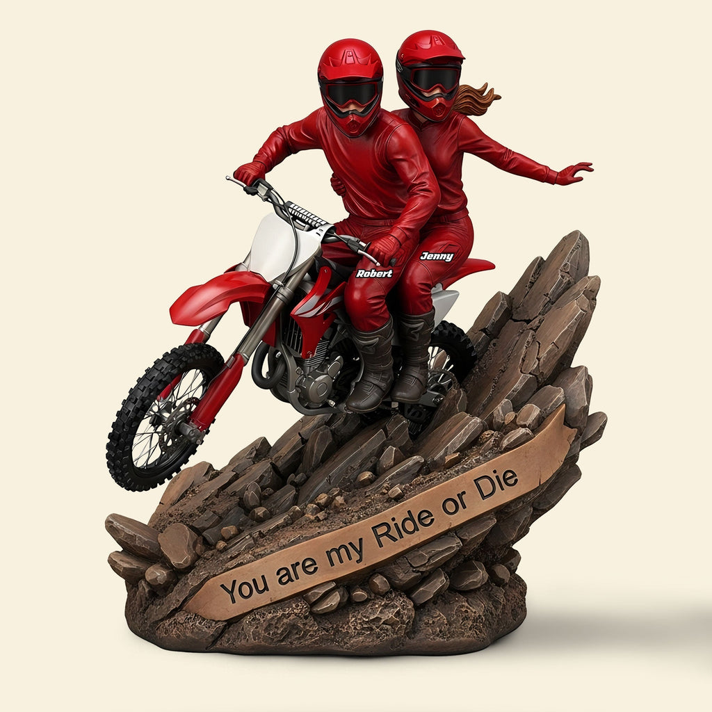Motocross Couple Plaque - Personalized Gifts For Couple 04tgti090725