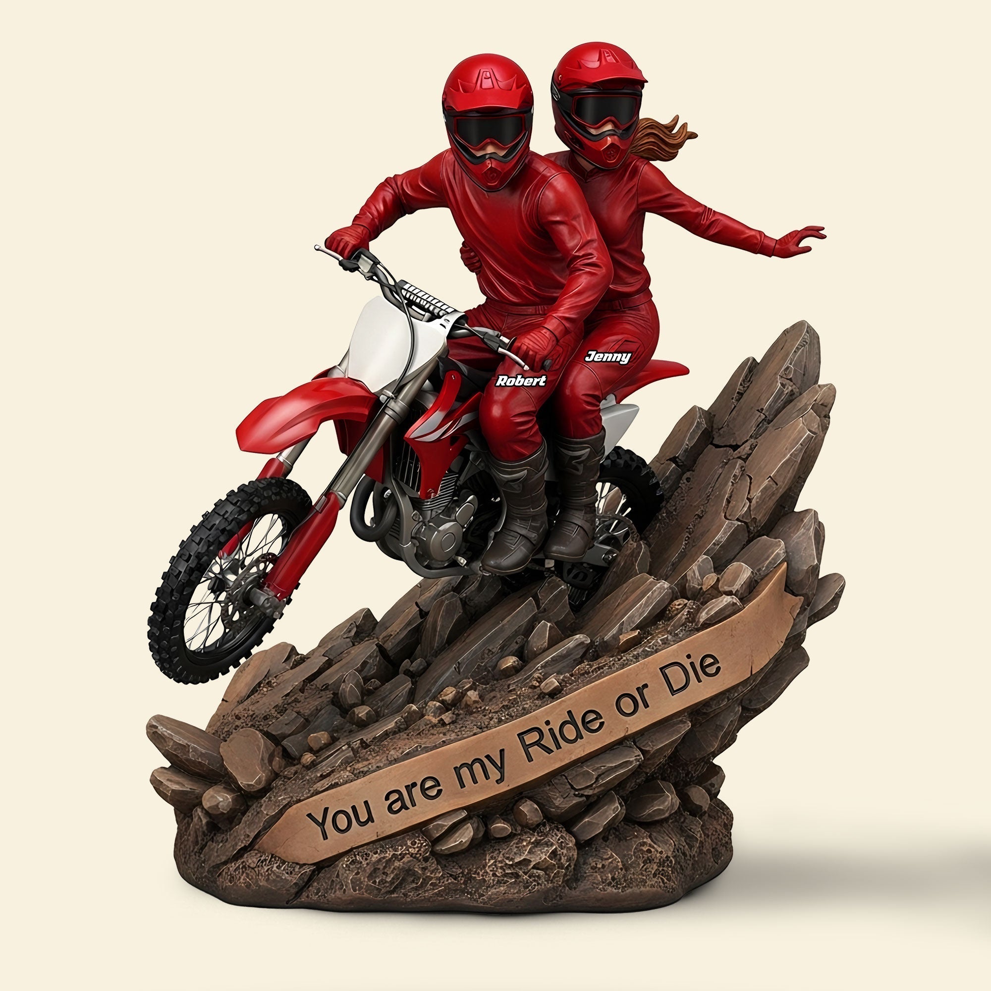 Motocross Couple Plaque - Personalized Gifts For Couple 04tgti090725