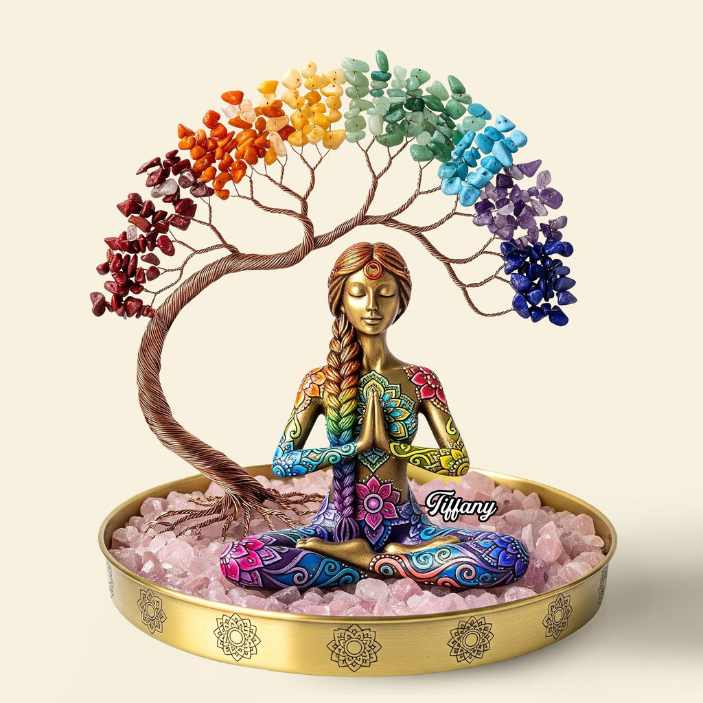 Yoga Girl Plaque - Personalized Gifts For Yoga Lovers 03nati090625