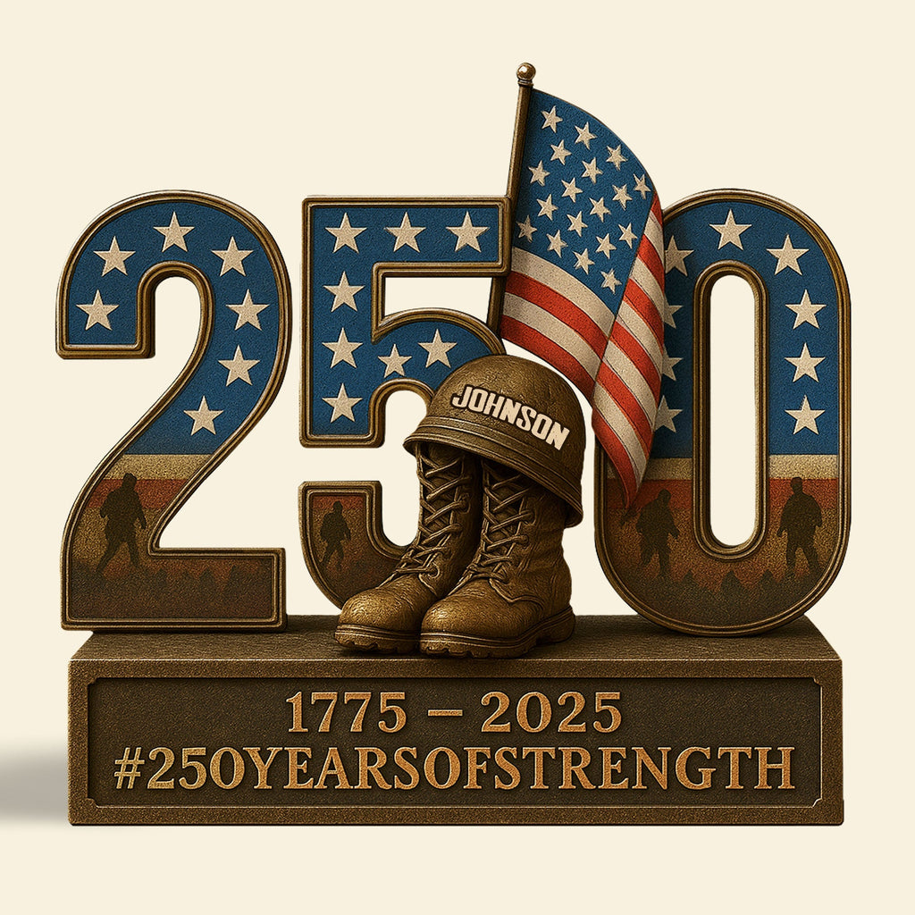 250 Years Of Strength Plaque - Personalized Gifts For Veteran 01pgti070725