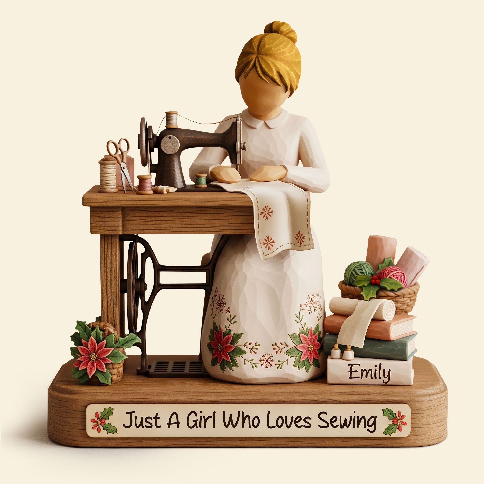 Sewing Girl Plaque - Personalized Gifts For Sewing Lovers 02pgti131025