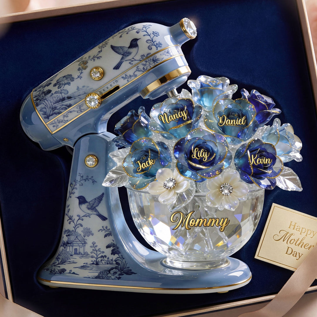 Baking Mixer Toile de Jouy Acrylic Plaque - Personalized Gifts For Mom 04PGTI310326