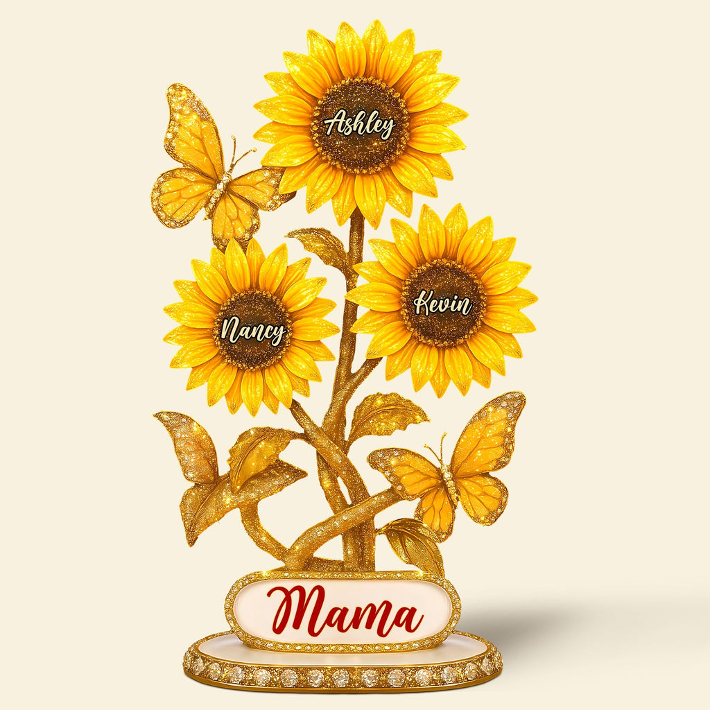 Personalized Gifts For Mom Plaque Sunflower Mama 02xqti140425