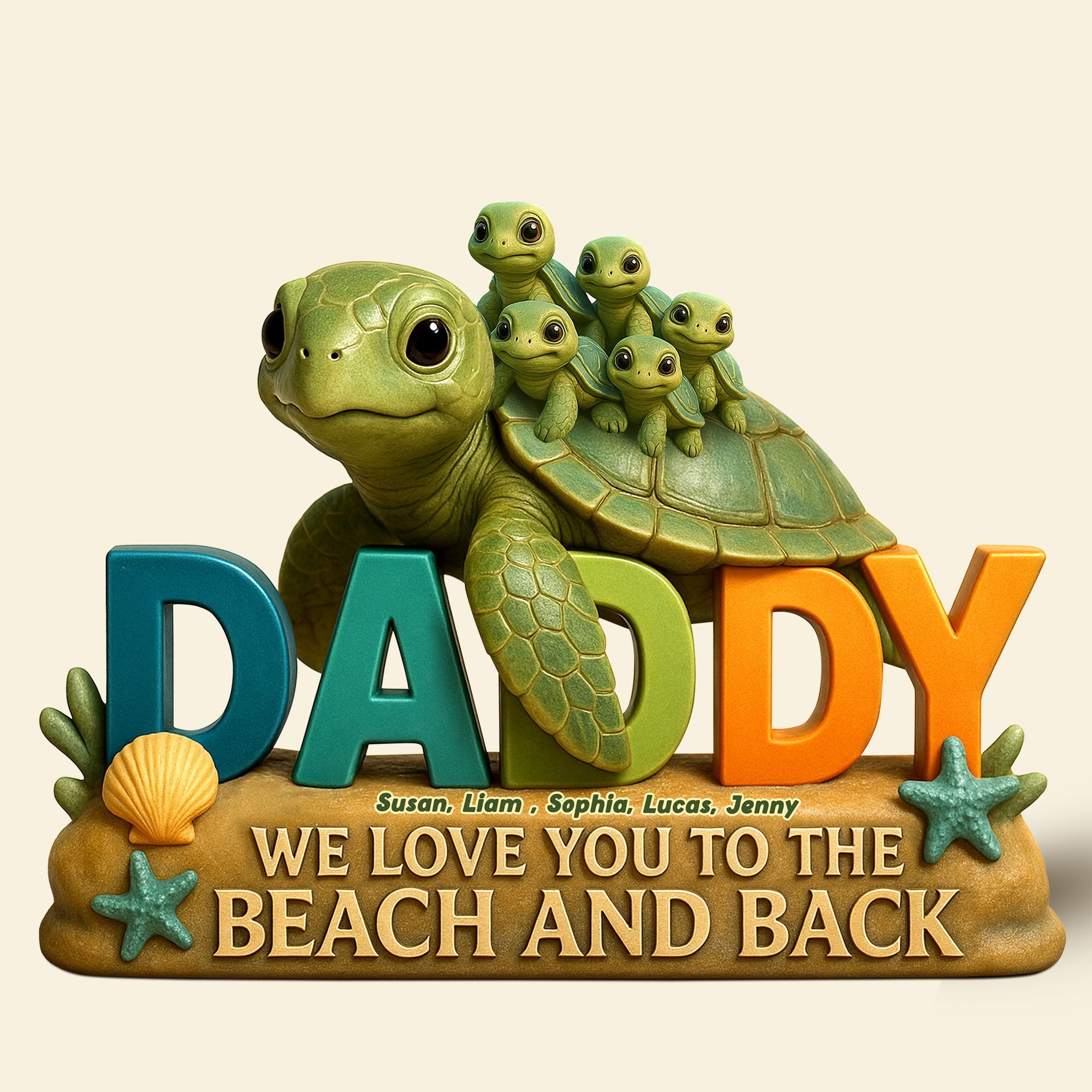 Turtle Dad Acrylic Plaque - Personalized Gifts For Dad 04TGTI030525