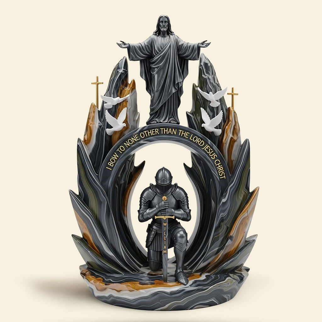 Kneeling Knight Plaque - Personalized Gifts For Jesus Lovers 05tgti070725